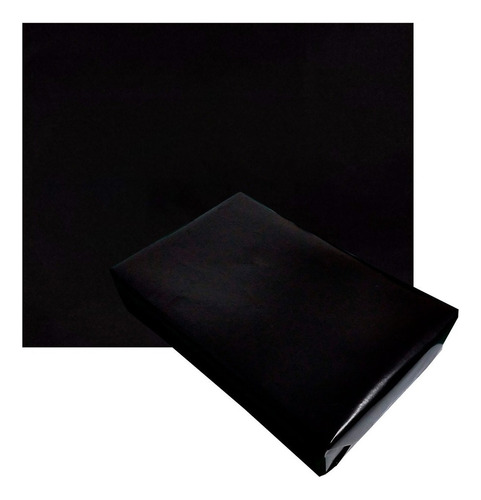 Papel De Presente Bobina Couche 60cmx100m - Cor Lisa Cor Preto