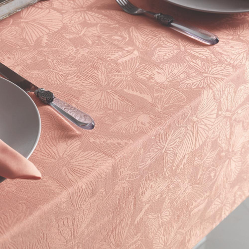 Toalha De Mesa Karsten Redonda 4 Lugares Jacquard Arbela Ros