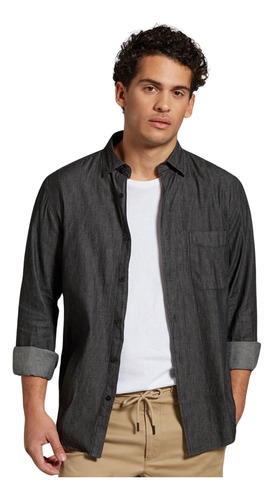 Camisa Devré Sport  Denim Negra Hombre  42d000330002-pr