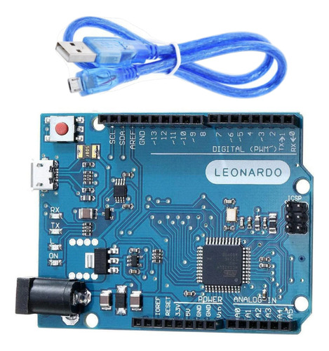Tarjeta Leonardo Compatible Con Cable Usb Atmega32u4