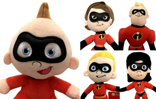 Imagem 2 de 3 de Coleção 5 Pelúcias P Família Os Incríveis Disney Original