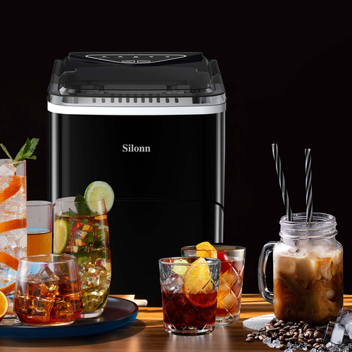 Máquina De Hacer Hielo Para Encimera Autolimpiable 26 Libras Color