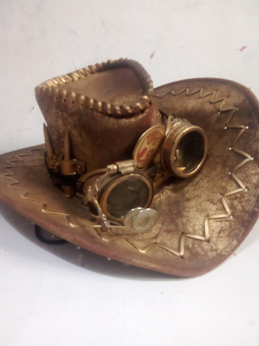 Sombrero Cowboy Steampunk Con Googles