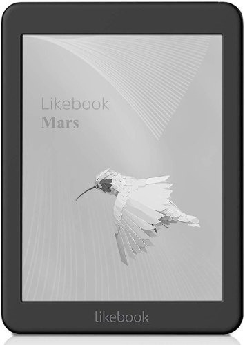 E-Reader Likebook Mars 16GB preto com tela de 7.8" 300ppp