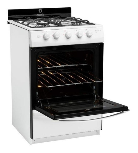 Cocina Gas Escorial Master Style 56 Cm Blanco Gtia Oficial