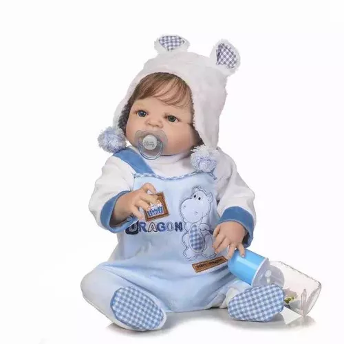 Bebê Reborn Menino Realista 100% Silicone + Itens e Bolsa