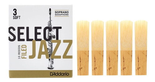 Kit C/ 5 Palhetas Select Jazz Filed Soft - Sax Soprano 3,0
