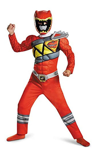 Disfraz Power Ranger Rojo Dino Charge Classic Costume Muscul