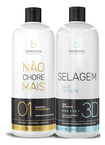 Combo Borabella Selagem Profissional + Shampoo Antiresiduos