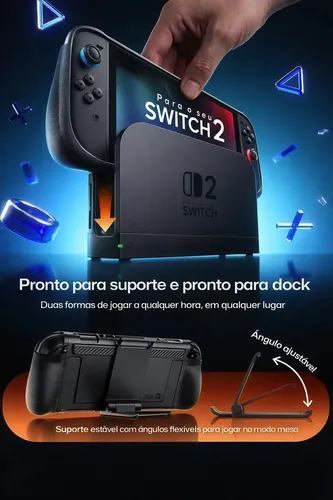 Capa Nintendo Switch 2 Jsaux Split Case Magnética Proteção Anti
