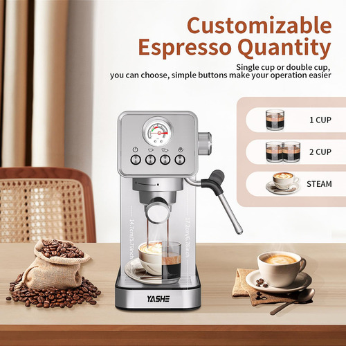 Cafetera Espresso 1350 W Con Espumador De Leche 1.1 L