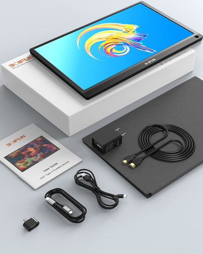 Imagen 9 de 9 de Monitor Portátil Boifun, 15.8'' 1080p, Usb C, Hdmi, Ips