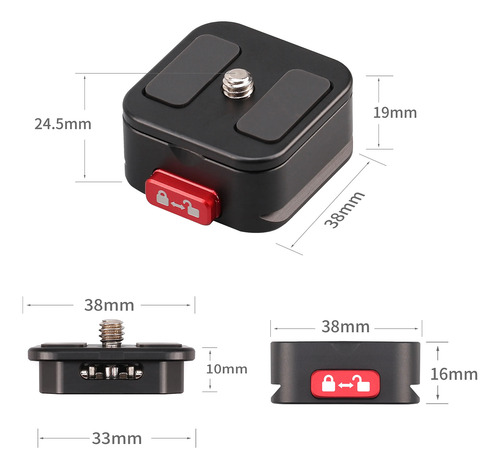 Quick Release Plate For TriPod Qr Camera Mount Adapter Setup