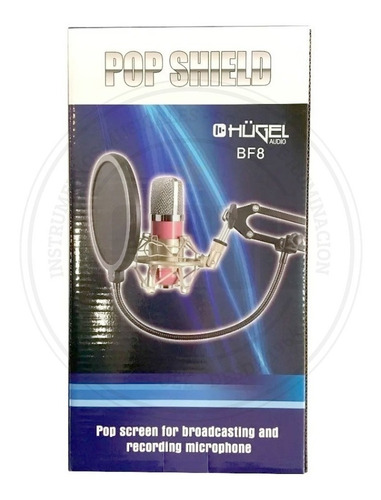 Imagen 4 de 6 de Anti Pop Hüguel Bf8 Cuello De Ganso P/soporte De Micrófono