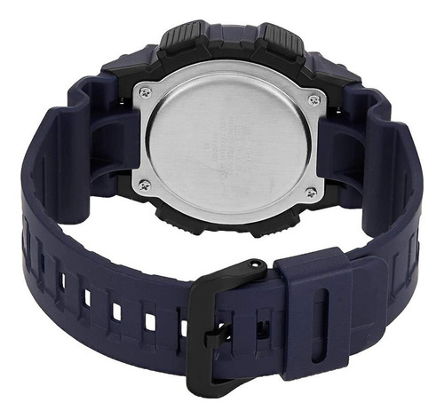 Relógio Casio Digital W-735h-2avdf-sc Correia Azul-escuro Bisel Azul-escuro Fundo Água