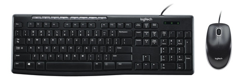 Teclado-mouse Logitech Mk200 Negro Usb Plug And Play