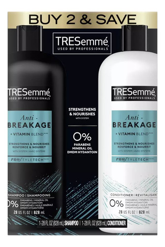 Pack Shampoo Y Acondicionador Tresemme Antibreakage 828mlc/u