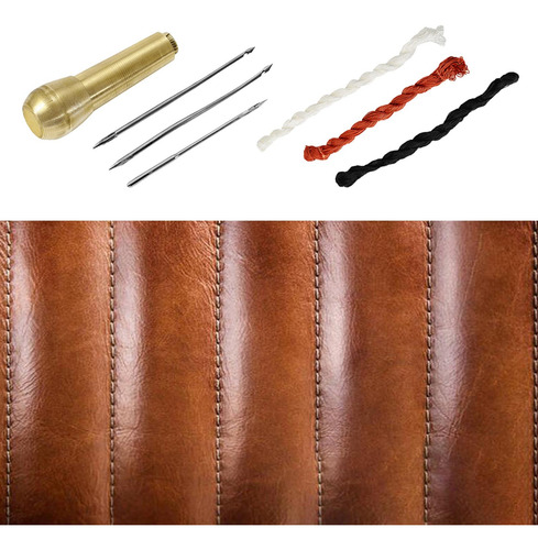 Kit De Agujas De Reparación De Zapatos Con Mango De Cobre