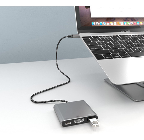 Battony Usb C Multiport Av Adaptador Con Salida 4k Hdmi Usb