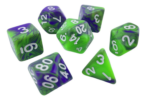 Juego De Mesa Familiar D10 D20 De Dados Acrílicos Novedosos