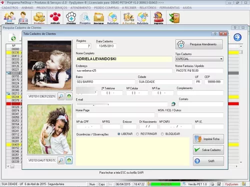 Infopet é um software para petshop, clínicas veterinária e