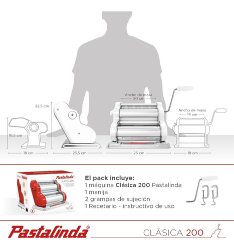 Imagen 9 de 10 de Pastalinda Máquina Clásica 200 Blanca