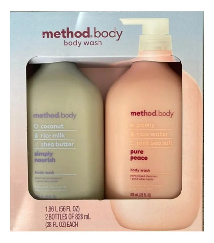 Method Body Body Wash 880ml 2 Pack Importado!