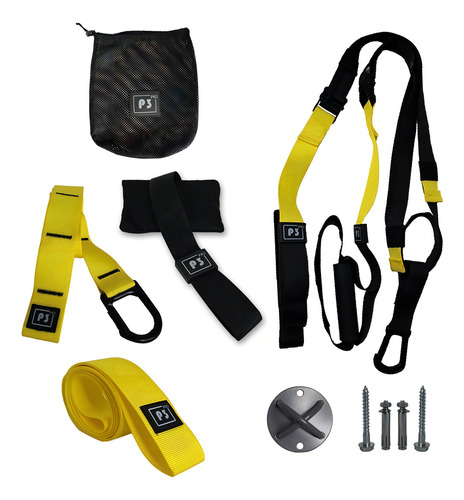 Correas Colgantes Ajustable Banda Resistencia Trx Color Amarillo