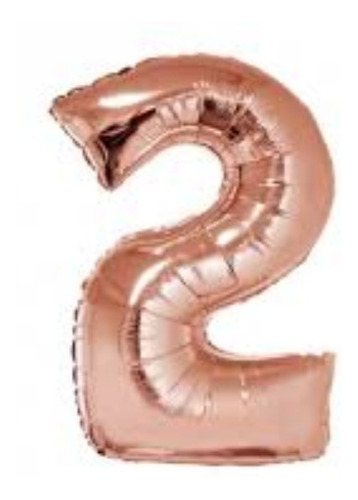  Globos Numeros Metalizados Rose Gold De 45 Cm 