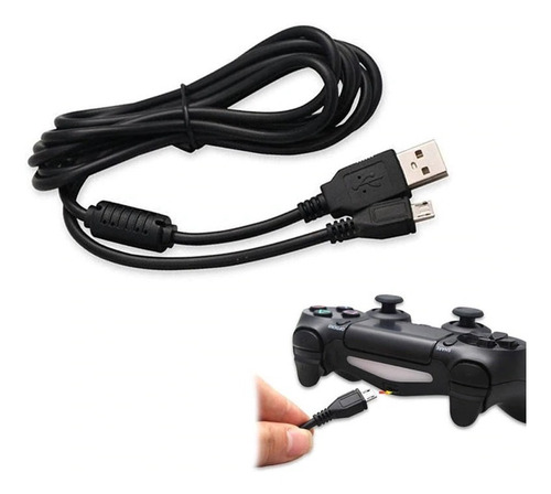 Imagen 4 de 8 de Cable Joystick Ps4 Play 4 V8 Original Micro Usb Filtro Fast