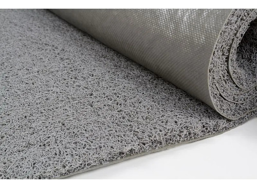 Tapete Capacho Bobina Piso Vinil Antiderrapante 1x0,60 Cinza