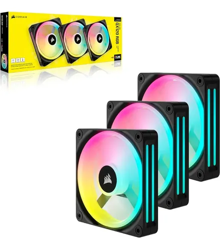 Corsair iCUE LINK QX120 RGB 3個セット Kit Com 3 Ventoinhas Corsair Icue Link Qx120 120mm Rgb Preto
