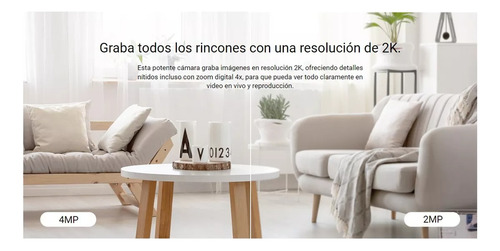 Camara Robotica Ezviz Interior Wifi Ip C6n 4mp 2k 360º Audio