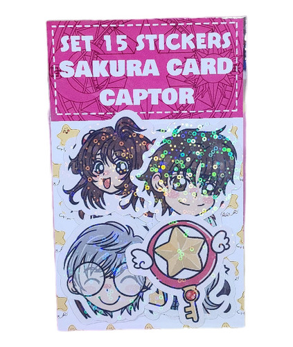 Set De Stickers Sakura Card Captor Holograficos Kawaii