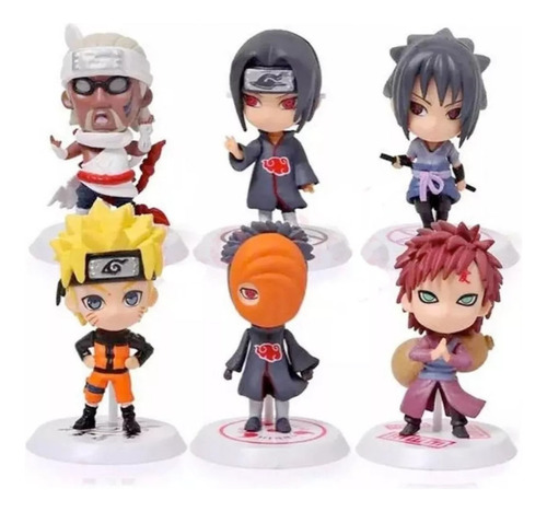 Figuras Coleccion Naruto Set 6pzs Sasuke Itachi Tobi Uchiha