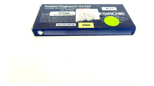 Almoadilla Porelon Sirchie Fingerprint Ink Pad, Fpt265