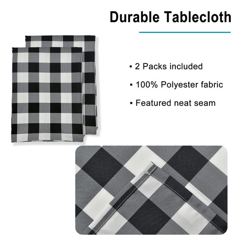 Mantel Hiasan Buffalo A Cuadros Impermeable, Paquete De 2 Un