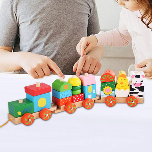 Juguete De Tren Apilable Juego De Tren Remolques De Animales