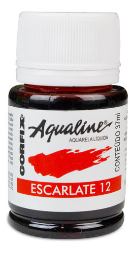 Tinta Aquarela Aqualine Corfix 37ml Cor Escarlate - 12