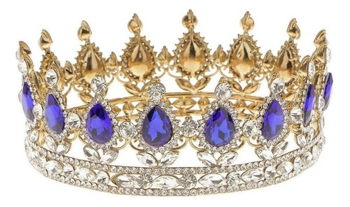 King Queen Bride Rhinestone Crown Tiaras