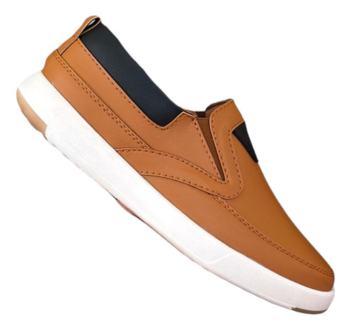 Calzado O Zapato Casual Para Hombre Vulcanizado -mostaza