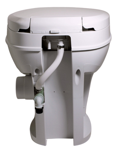 Inodoro fijo Seaflo Motorhome Barco de 12 V, lujoso y de alto perfil