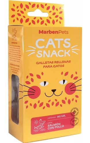 Mpets Cats Galletas Rellenas Salmón Pollo 80 Grs