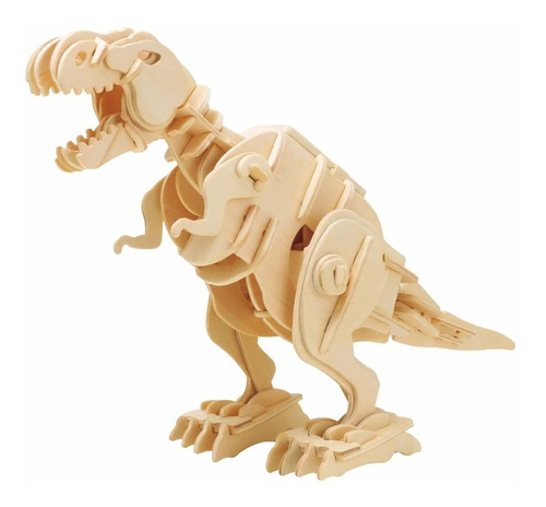Juguete Robotime Dinosaurio T-rex Armable Niños Madera  
