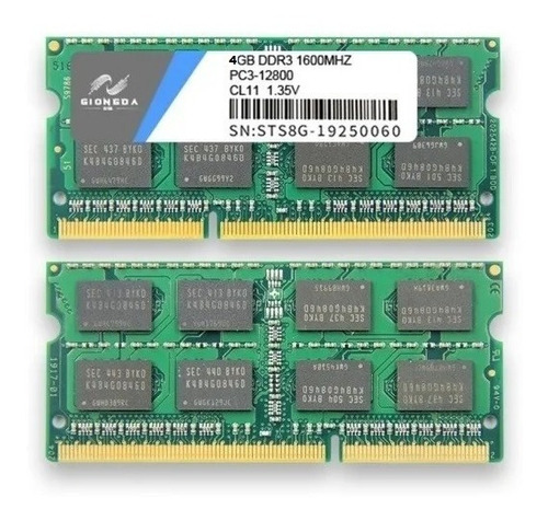 Imagen 2 de 2 de Memoria Sodimm Ddr3 4gb Bus 1600mhz Laptop Sellada