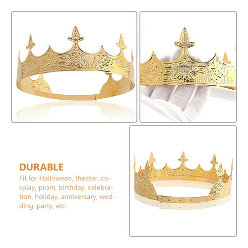 Diadema Vintage Con Forma De Corona De Rey Para Hombre, Boda