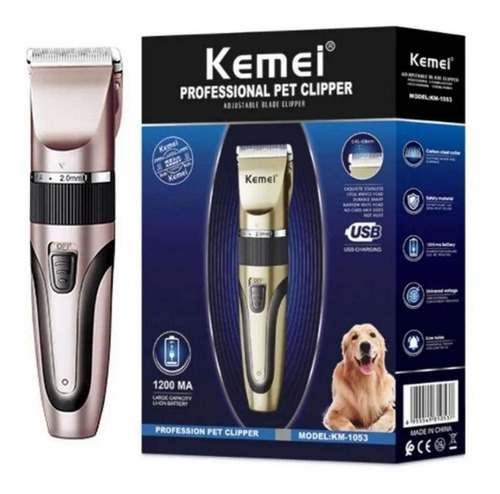 Maquina Tosa Higiênica Sem Fio Km-1053 Para Cães E Gatos