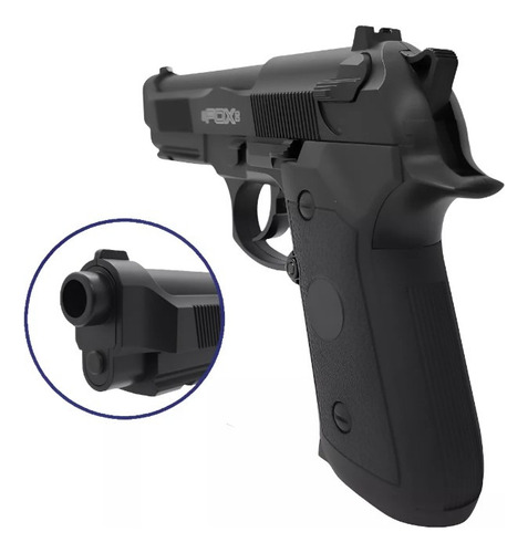 Pistola Co2 Fox Replica Beretta 92 Semi Automatica + Funda Negro 4.5 Mm