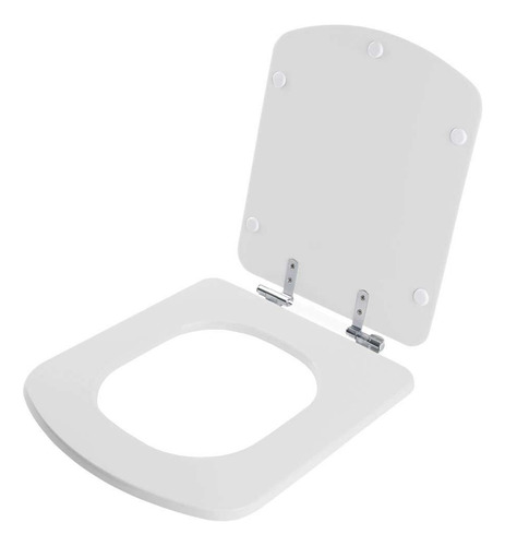Tampa De Vaso Laqueado Com Amortecedor Dama Senso Roca 6lpf Cor Branco