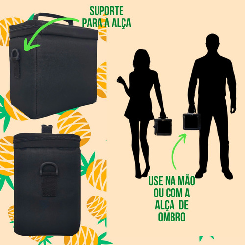 Imagem 5 de 7 de Bolsa Mochilinha Térmica Lanches Potes Fit 2gobag Mini Black